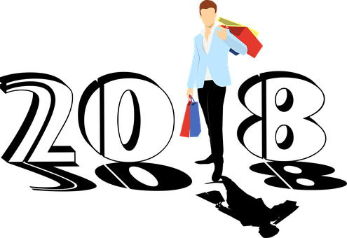 New Year Shopping Spree PNG with transparent background