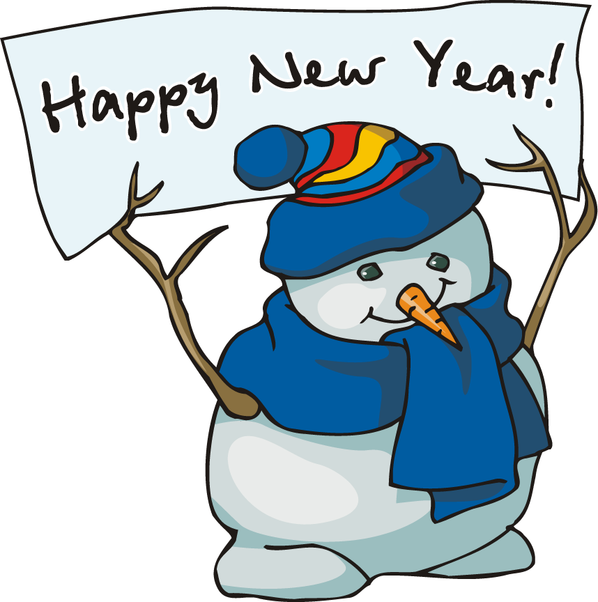 New Year Snowman Celebration