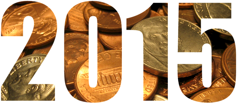 New Year2023 Coin Collage PNG with transparent background
