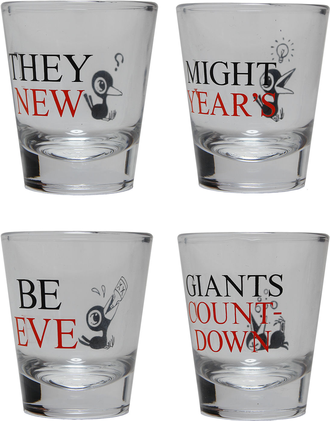 New Years Eve Countdown Shot Glasses