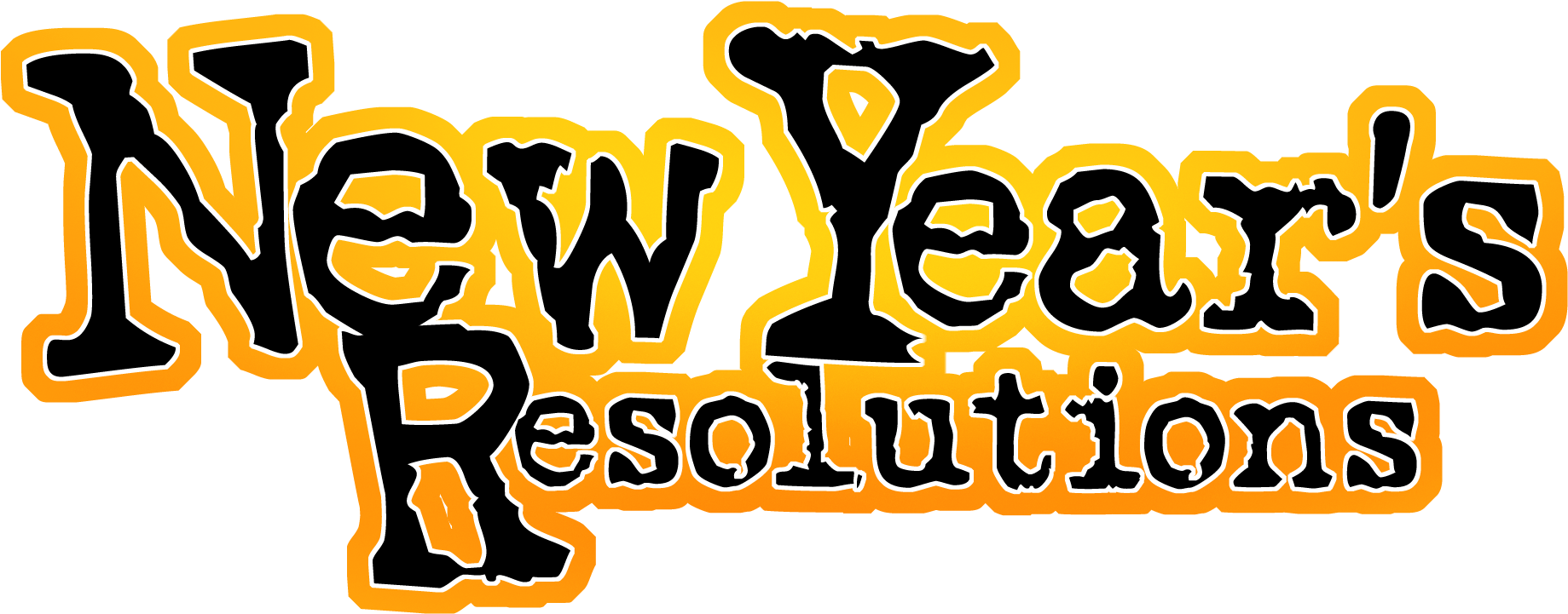 New Years Resolutions Text Graphic