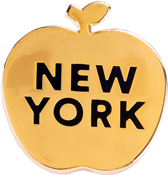 New York Apple Pin PNG with transparent background