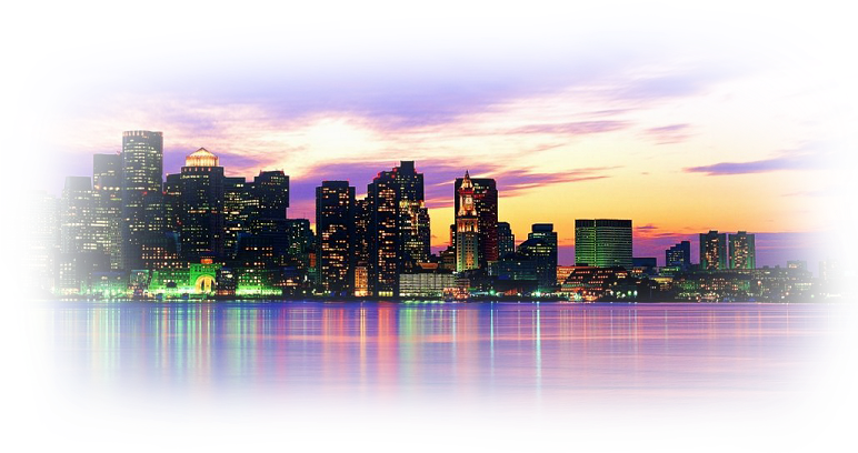 New York City Skyline Twilight Reflection