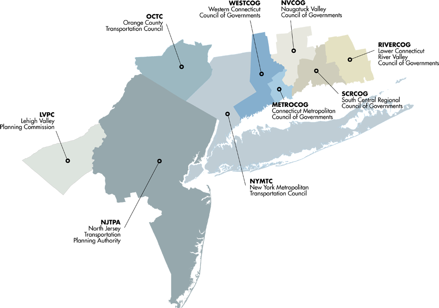 Metropolitan Planning Organization Map - New York Metropolitan Area Governments, HD Png Download PNG with transparent background