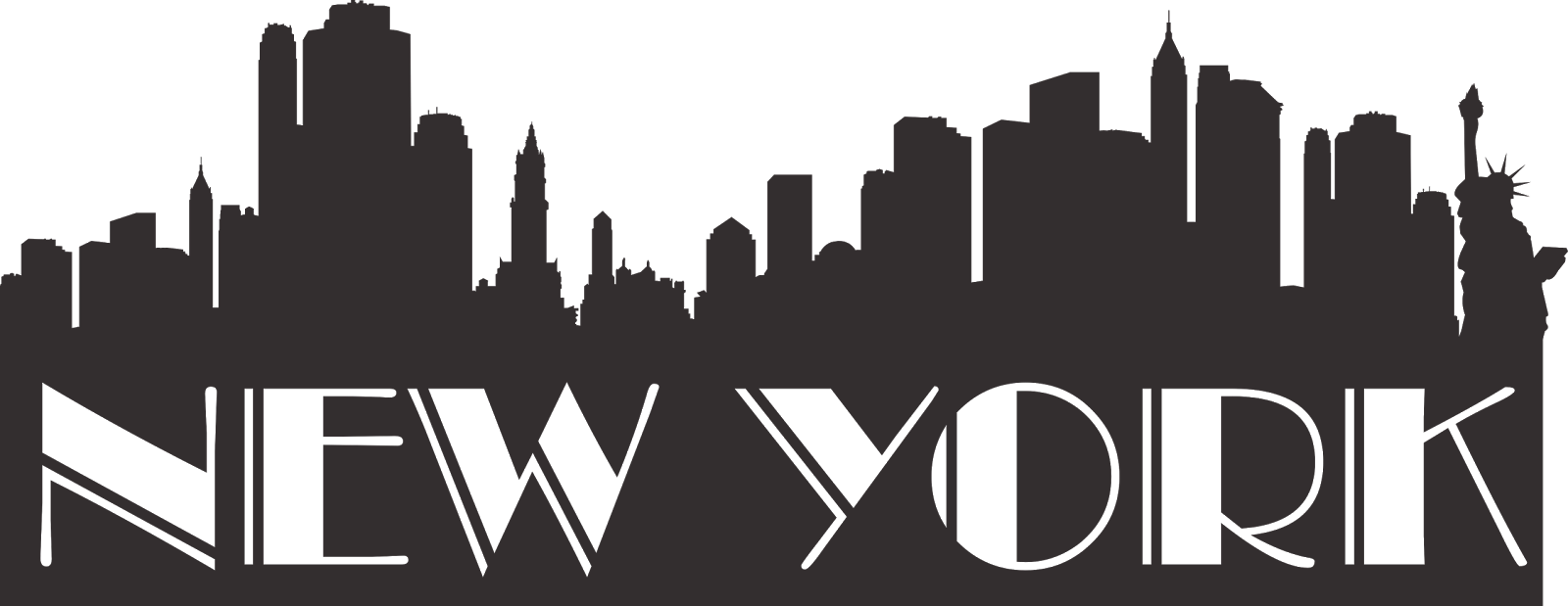 New York Skyline Png - New York City Wall Decal, Transparent Png PNG with transparent background