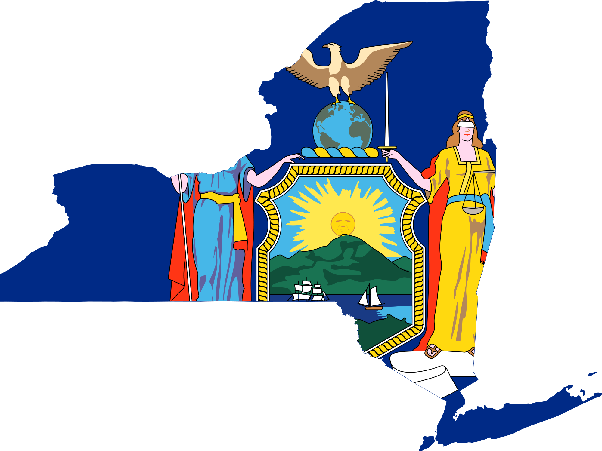 New York Flag Big - New York State, HD Png Download PNG with transparent background