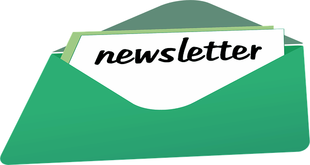 Newsletter Envelope Concept PNG with transparent background