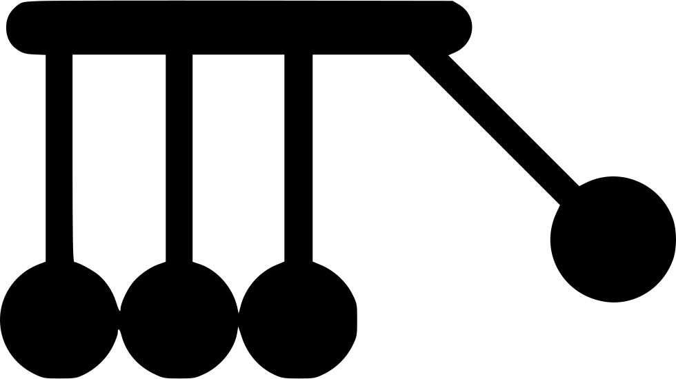 Newton's Cradle Pendulum Silhouette