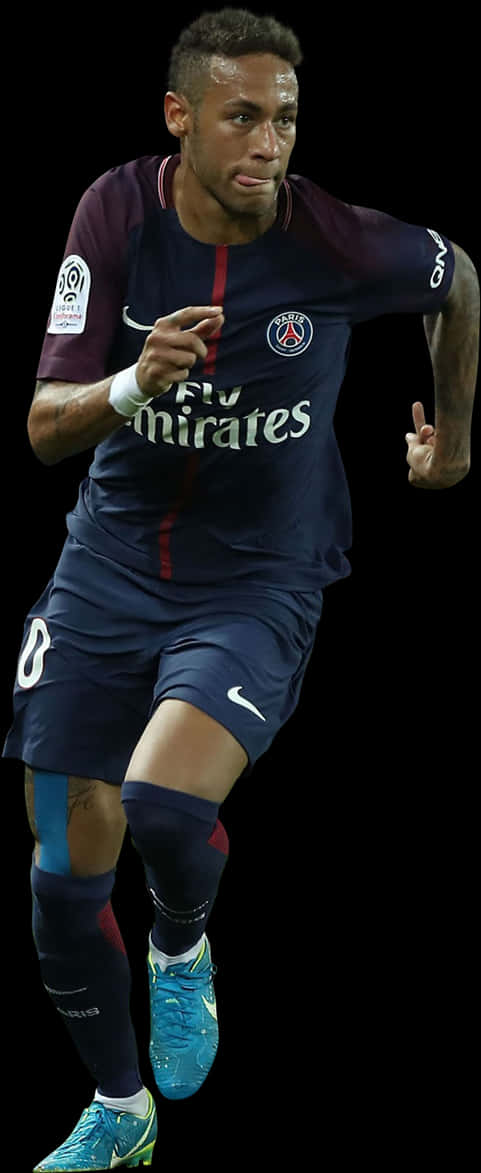 Neymar Png Running Psg By Szwejzi Clipart Image - Neymar Hd Psg Png, Transparent Png PNG with transparent background