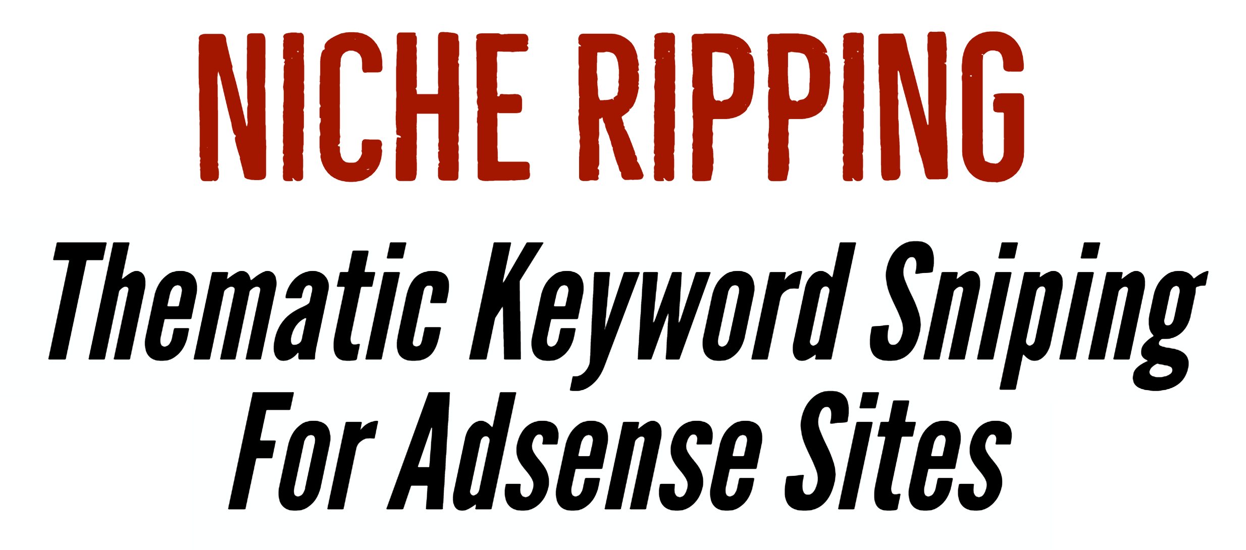 Niche Ripping Thematic Keyword Sniping PNG with transparent background