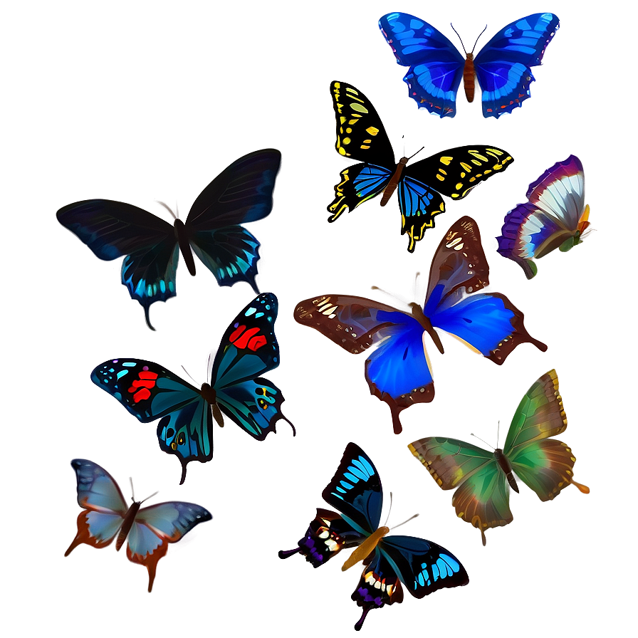 Night Butterflies Png 57