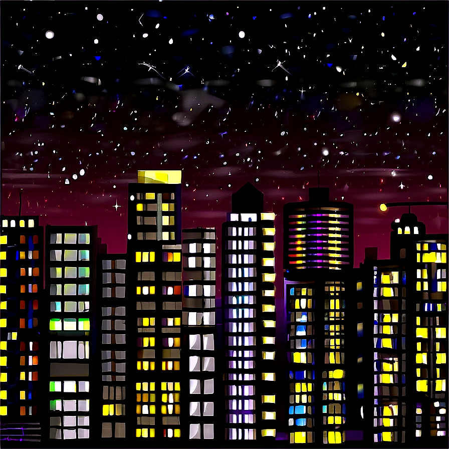 Night City Lights PNG tfs PNG with transparent background