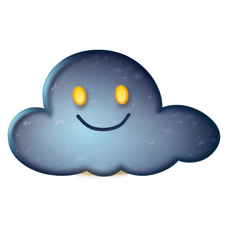 Night Cloud Emoji Png 85