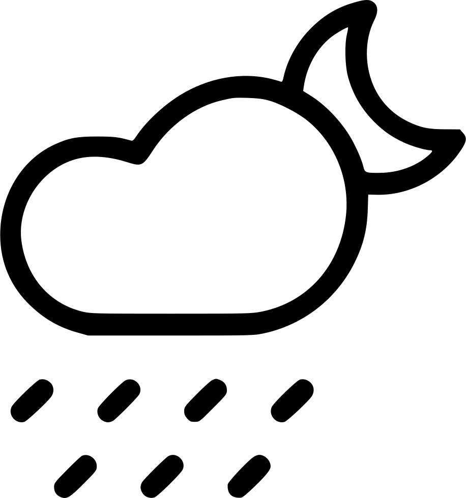 Night Rain Cloud Clipart