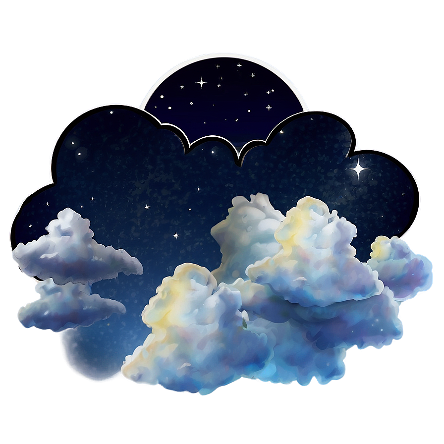 Night Sky Cloud Png 04302024