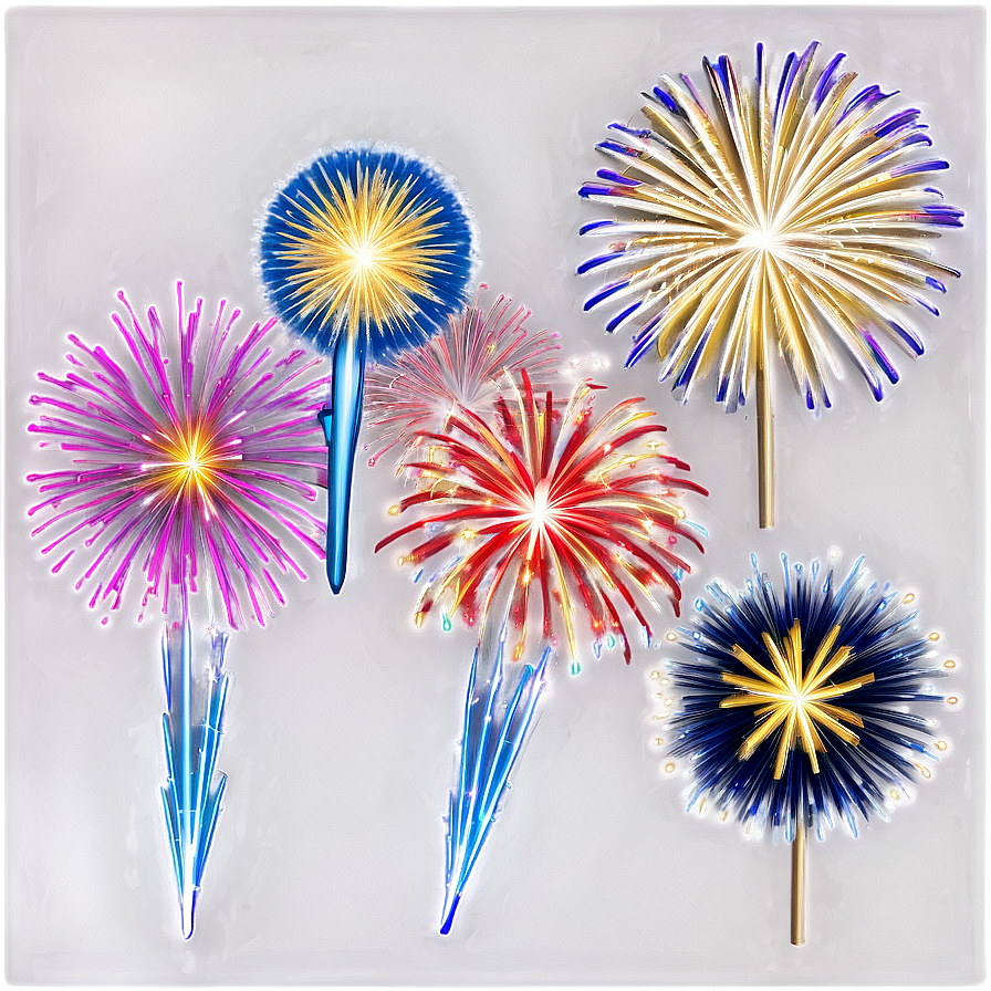 Night Sky Fireworks PNG 36 PNG with transparent background