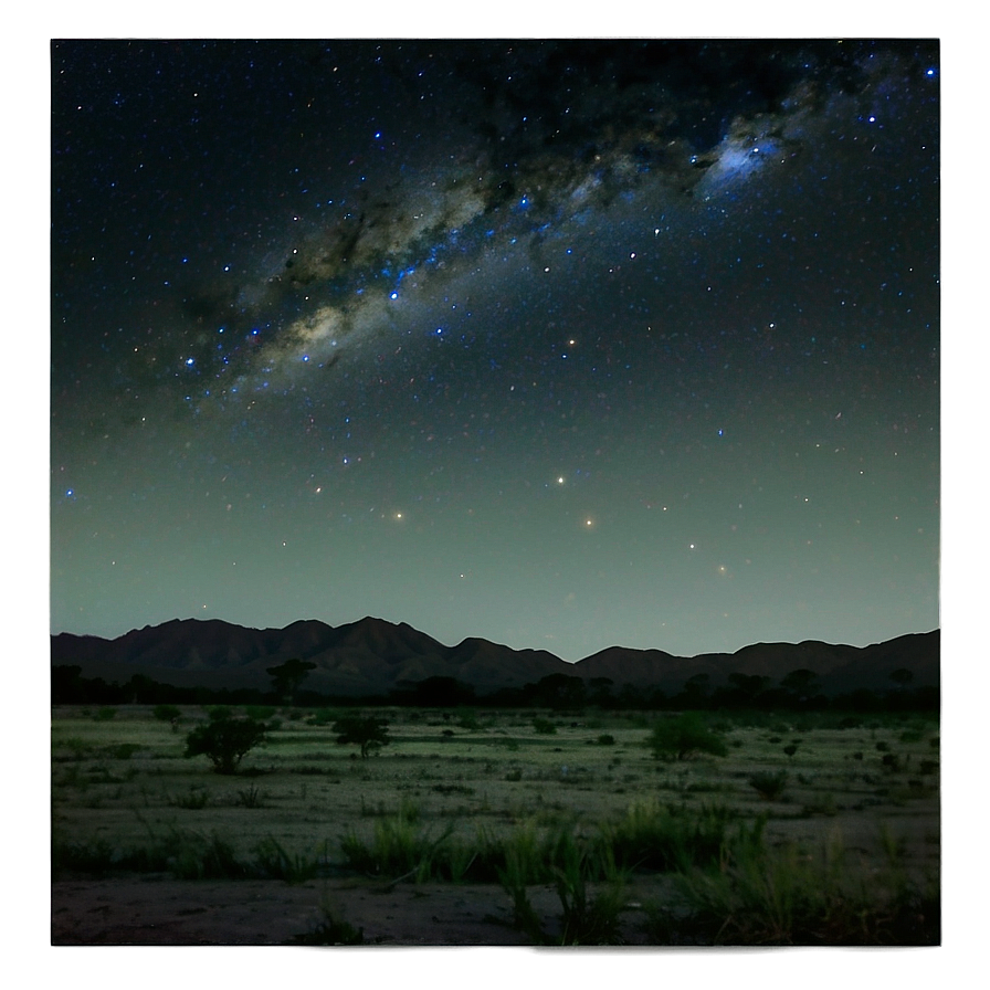 Night Sky Over Land PNG aay52 PNG with transparent background