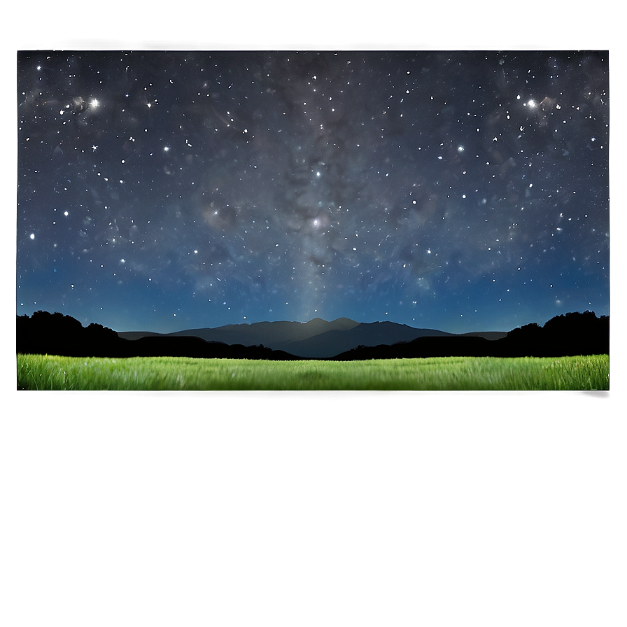 Night Sky Over Land Png Lef