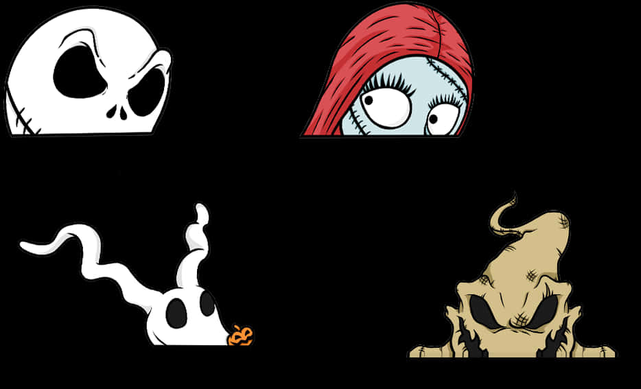 Nightmare Before Christmas Characters PNG with transparent background