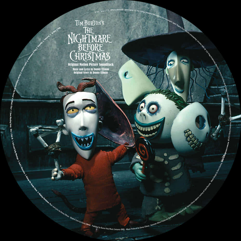 Nightmare Before Christmas Soundtrack Cover PNG with transparent background