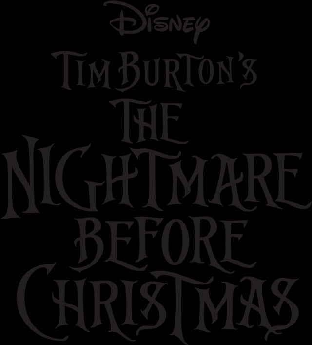 Nightmare Before Christmas Title PNG with transparent background