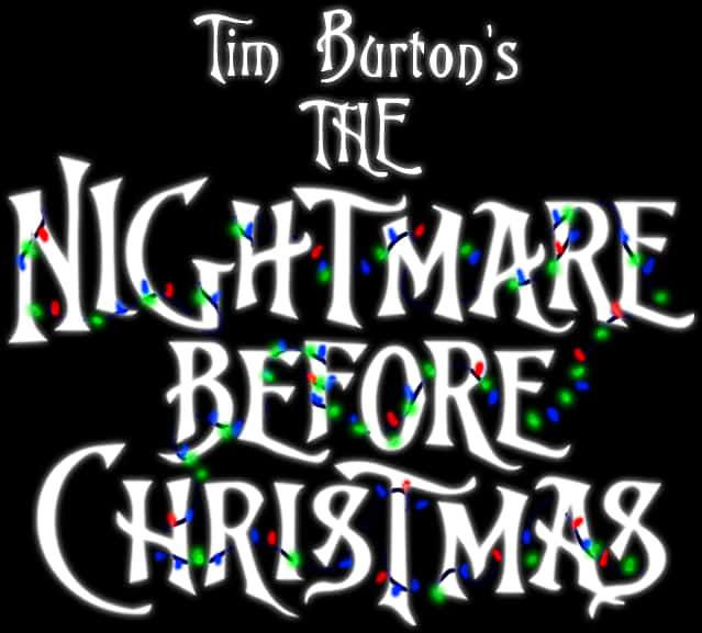 Nightmare Before Christmas Title PNG with transparent background