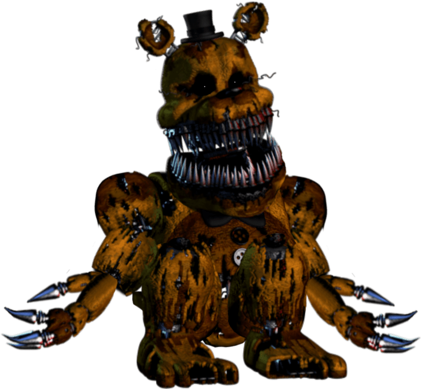 Nightmare Golden Freddy Version 2 Five - De Five Nights At Freddy's Golden Freddy, HD Png Download PNG with transparent background