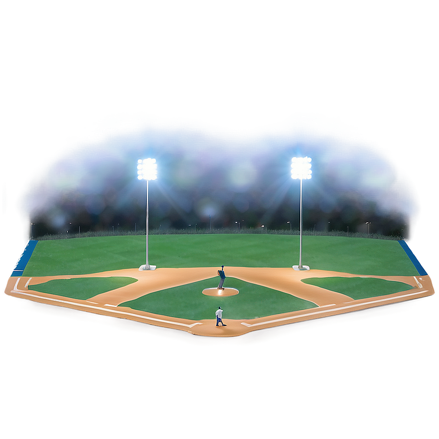 Nighttime Baseball Field Illumination Png Xpf