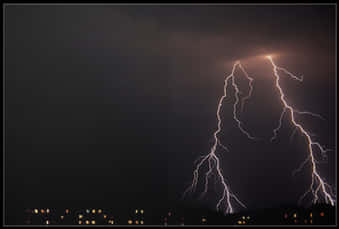 Nighttime Lightning Strike