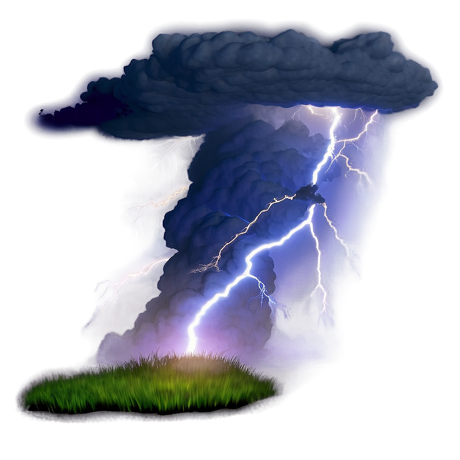 Nighttime Lightning View Png 97