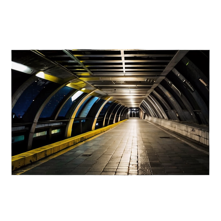 Nighttime Metro Station Png Jnf