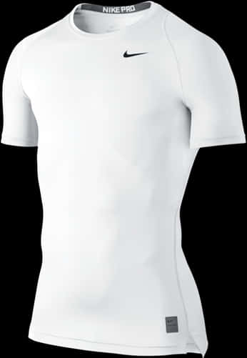 Nike Pro White Compression Shirt PNG with transparent background