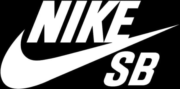 Nike S B Logo Blackand White PNG with transparent background