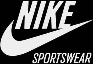 Nike Sportswear Logo Blackand White