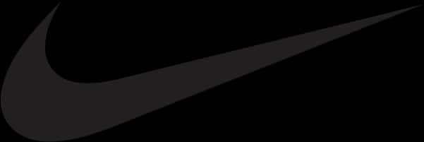 Nike Swoosh Logo Black Background PNG with transparent background