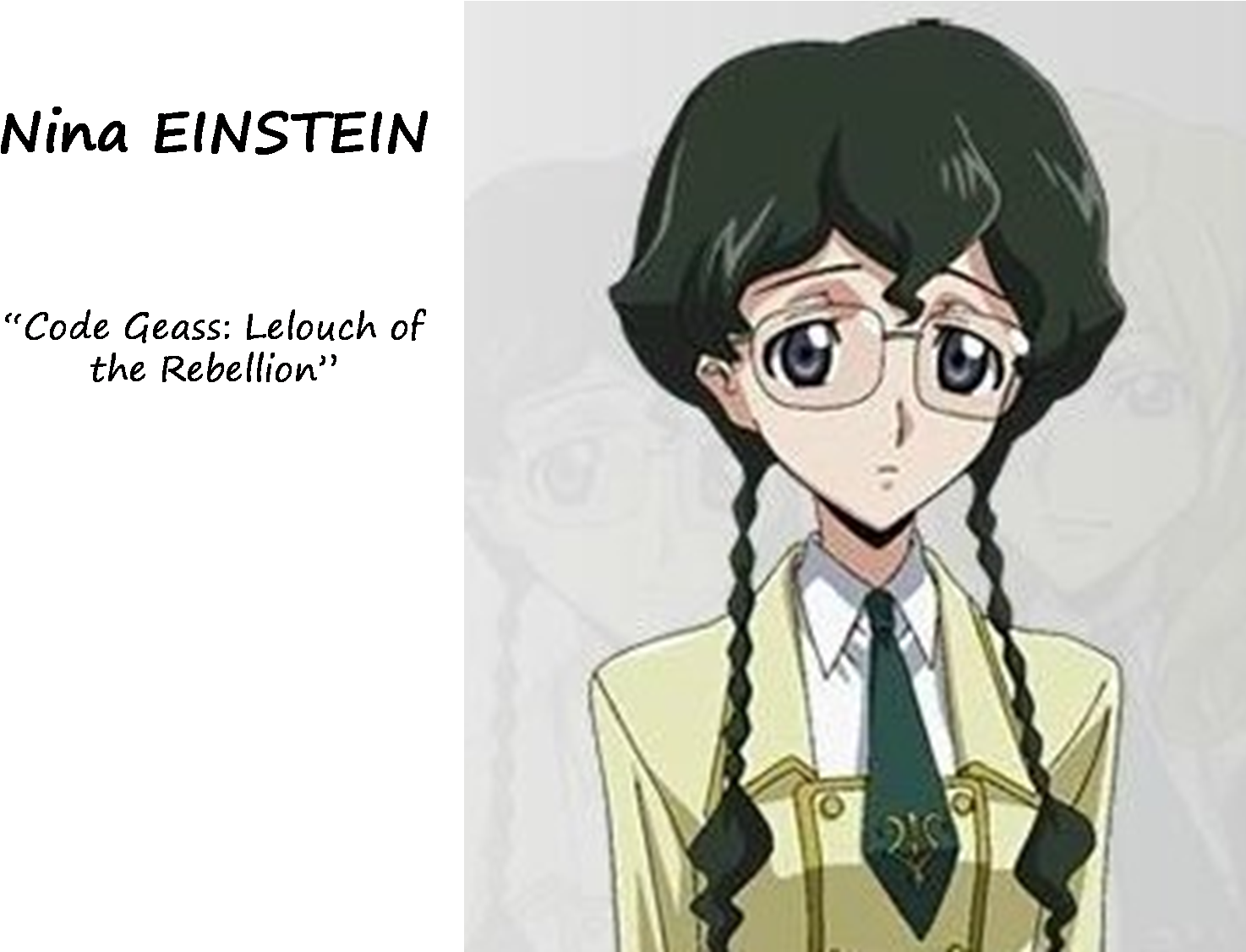 Nina Einstein Code Geass Character