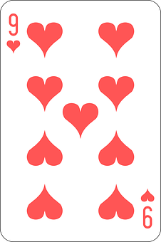 Nine_of_ Hearts_ Playing_ Card PNG with transparent background