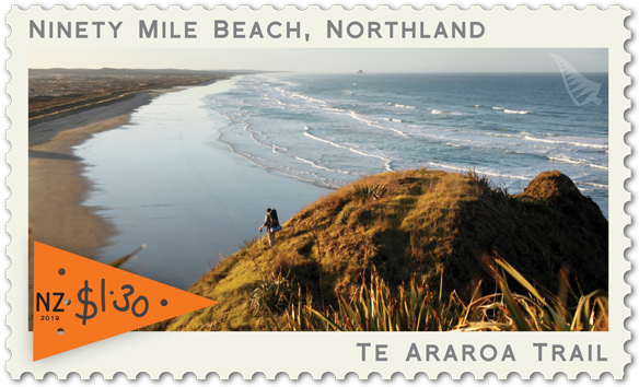 Ninety Mile Beach Northland New Zealand Stamp