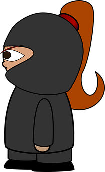Ninja Squirrel Cartoon Character PNG image with a transparent background, free high-resolution download