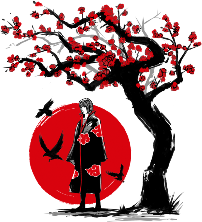 Ninja Under The Sun Tee Fury Llc Graphic Library Stock - Itachi Uchiha, HD Png Download PNG with transparent background