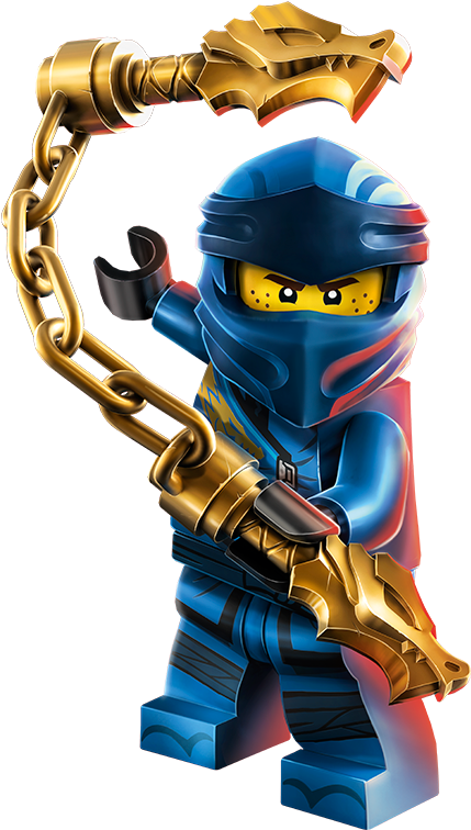 Ninjago Blue Ninja With Golden Weapon