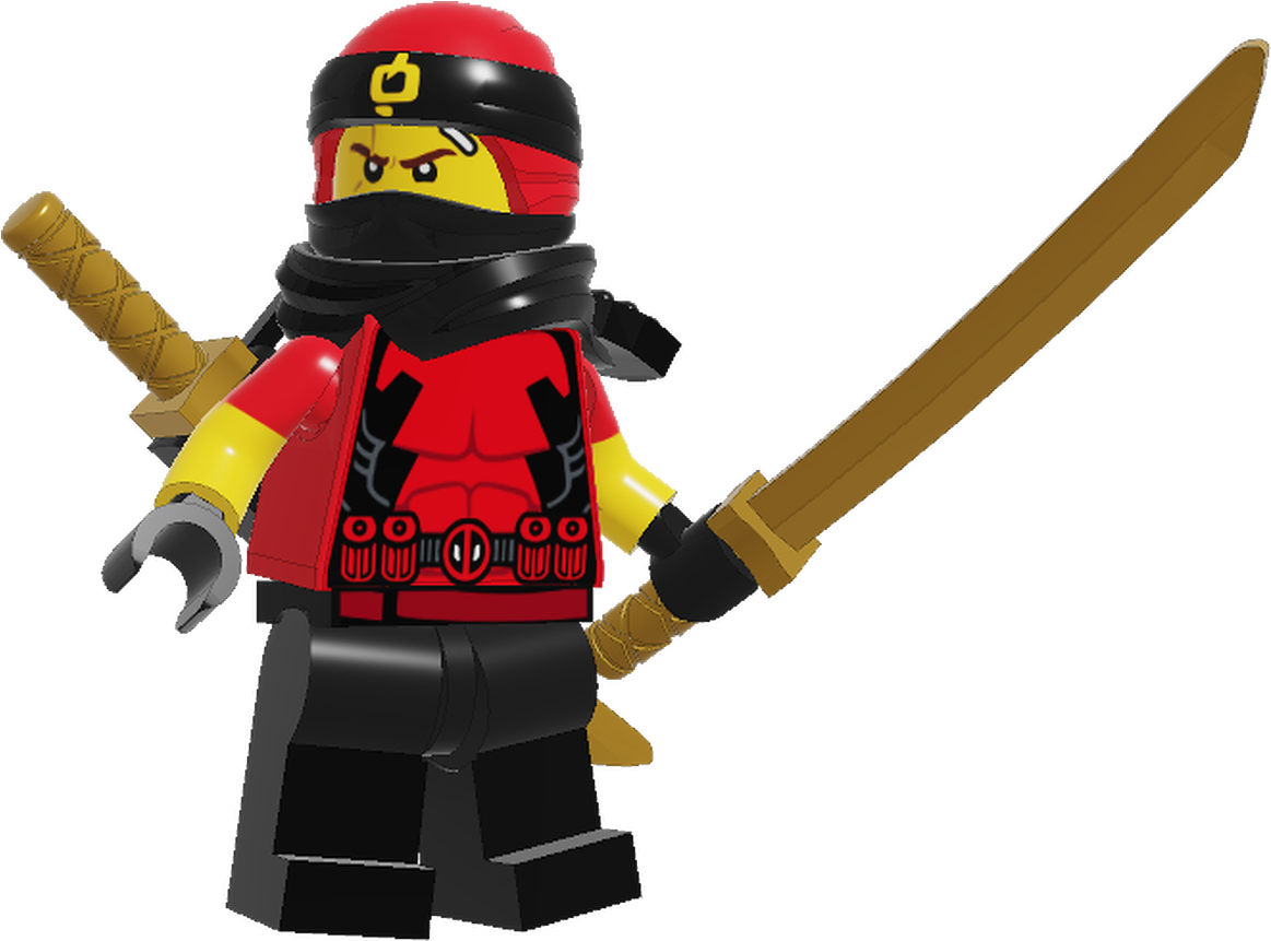 Ninjago_ Red_ Ninja_ Minifigure_with_ Sword