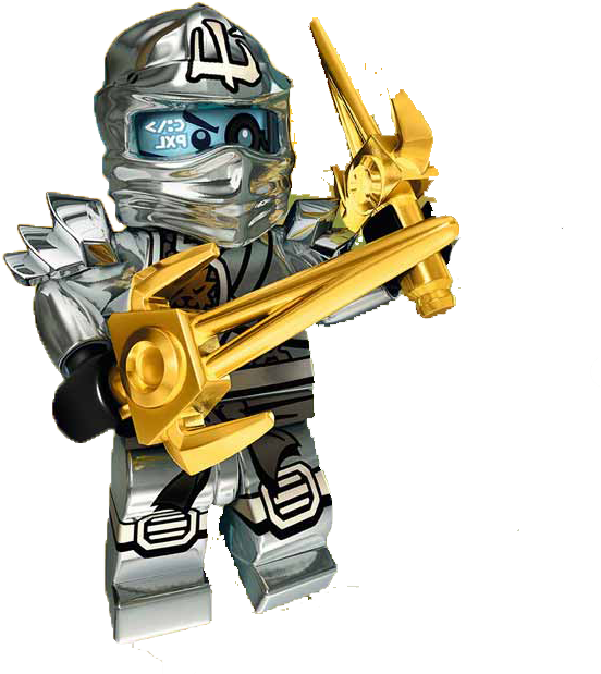 Ninjago Zane Titanium Ninjawith Golden Weapon