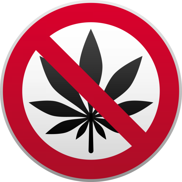 No Cannabis Sign Graphic