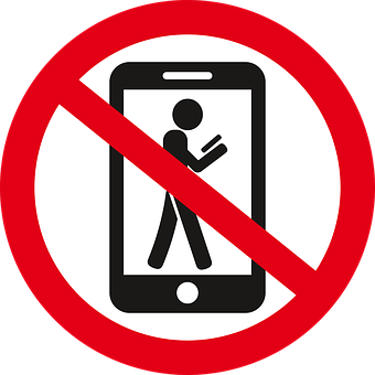 No Cellphone Sign PNG with transparent background
