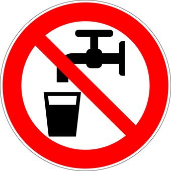 No Drinking Sign PNG with transparent background