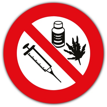 Drugs Prohibited Sign PNG with transparent background