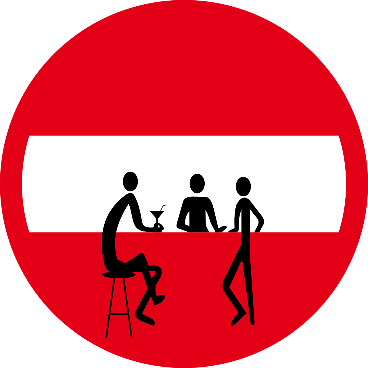 No Entry Bar Illustration