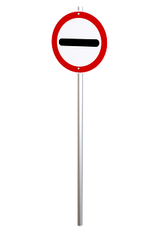 No Entry Sign Against Black Background PNG with transparent background