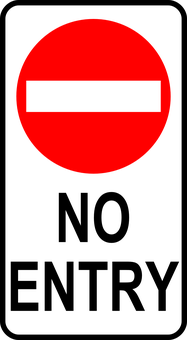 No Entry Sign PNG with transparent background